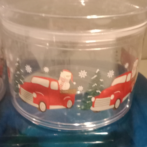 4Christmas stacking candy/ cookie containers (plastic) set of 4 - Picture 3 of 6